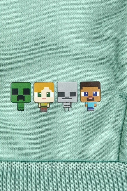 Детская спортивная куртка H&M с принтом Minecraft, мятная