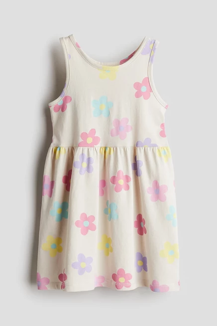 light beige/floral