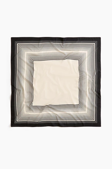 Шарф с рисунком cream/border print