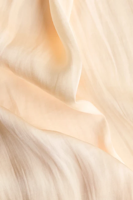 Wrap-Detail Satin Pants cream