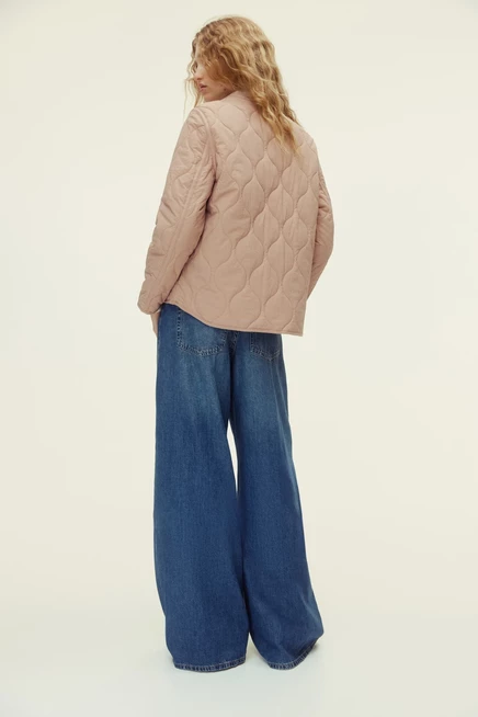 Женская стеганая куртка H&M, бежевая