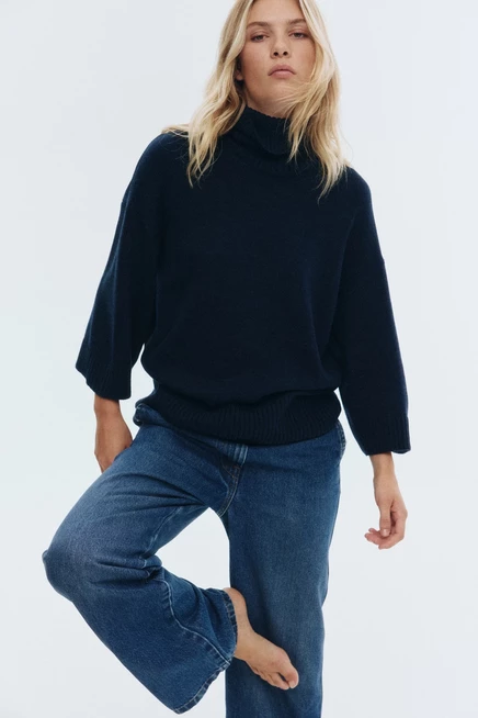 Женские джинсы H&M Wide High, голубые