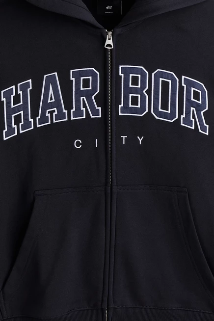 Куртка с капюшоном свободного покроя navy blue/harbor city