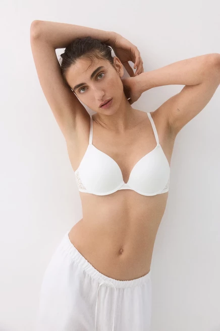 Женские бюстгальтеры пуш-ап H&M, 2 шт., белые/черные