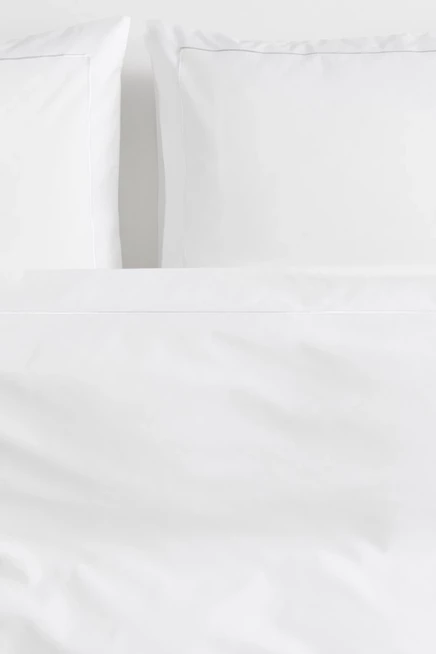Комплект пододеяльника H&M King/Queen из сатина, белый