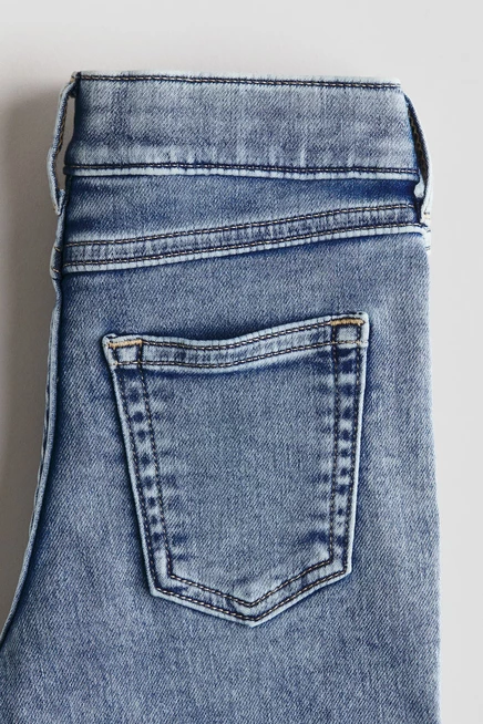 Детские джинсы H&M узкие супермягкие, джинсово-синие