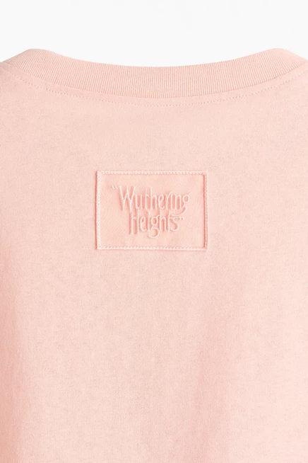 Футболка с вышитыми деталями light pink/wuthering heights
