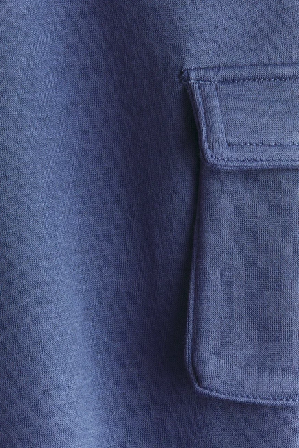 Brushed-Inside Cargo Joggers dusty blue