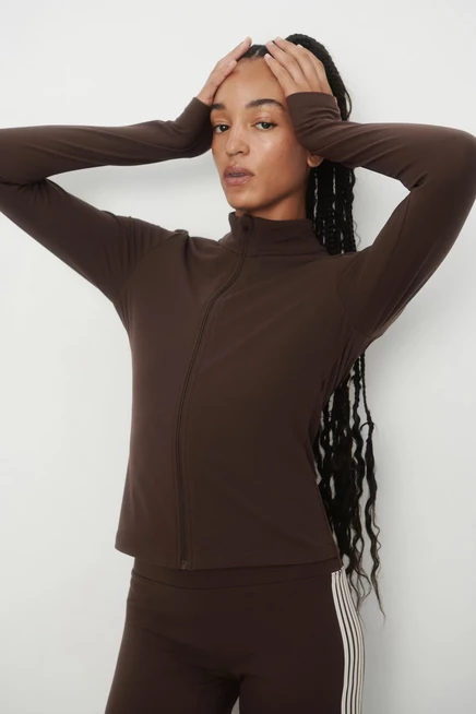 Activewear Jacket with SoftMove™ choco mocha