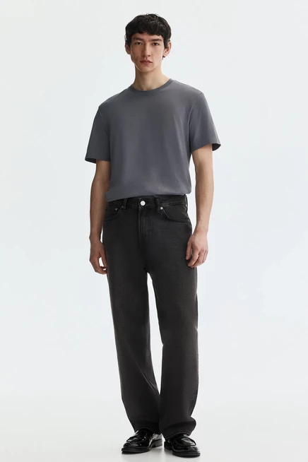 Мужская футболка H&M COOLMAX® прямого кроя, серая