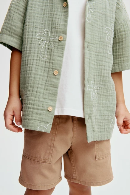 Детские шорты H&M, 2 пары, бежевые и хаки