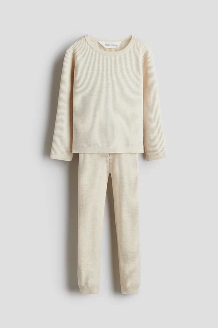 Детский комплект H&M Adorables из мериносовой шерсти, светло-бежевый