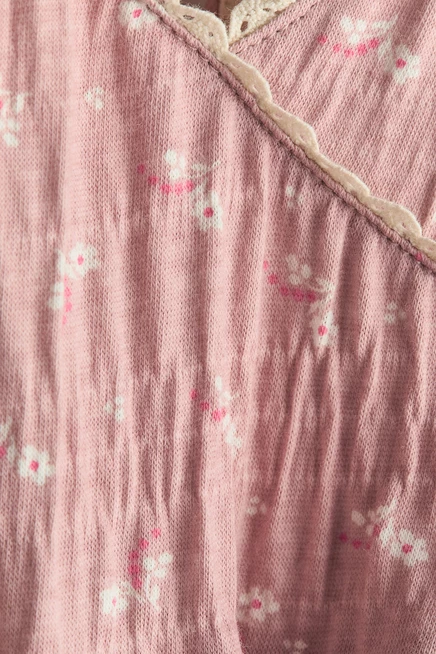 Детский комбинезон H&M с запахом, розовый в цветочек