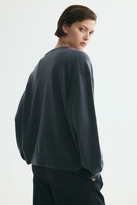 Женский кашемировый свитер H&M, темно-серый