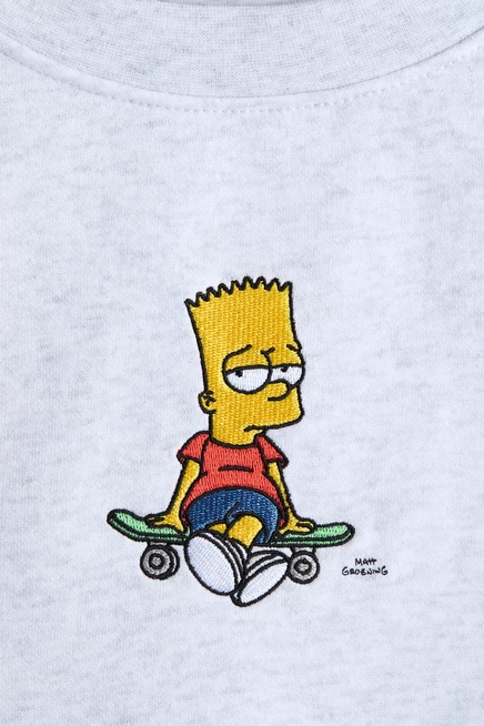 Толстовка с принтом серый меланж/the simpsons