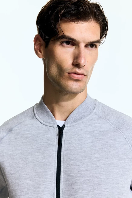 Мужской бомбер H&M Activewear с DryMove, светло-серый
