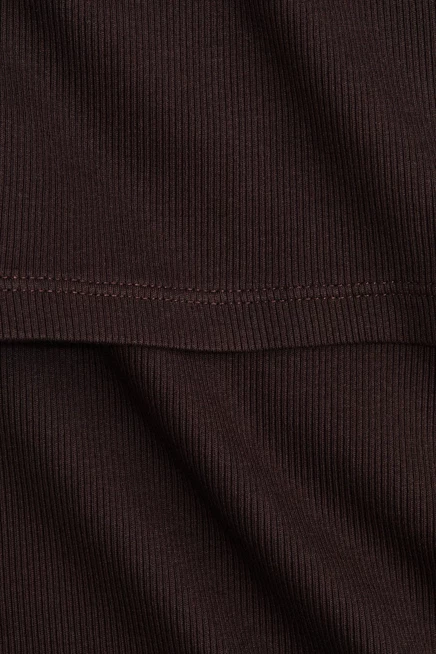 Женский топ H&M MAMA для кормления, темно-коричневый