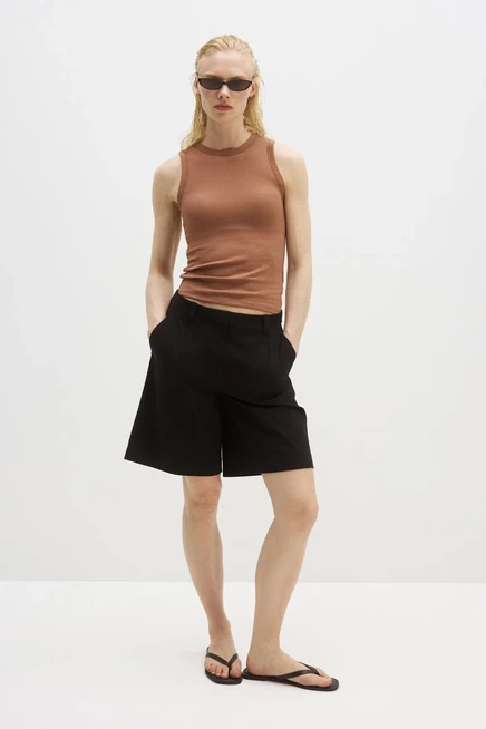 Женская майка H&M с топом-бюстье, ржаво-коричневая