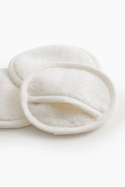 7-Pack Egyptian Cotton Facial Cleansing Pads white