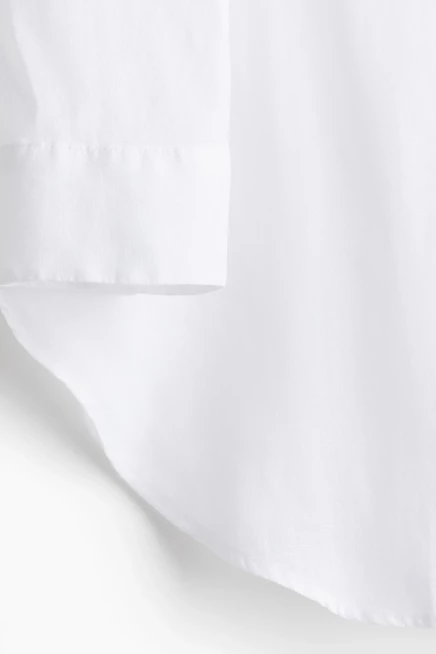 Женская рубашка H&M льняная пляжная, белая