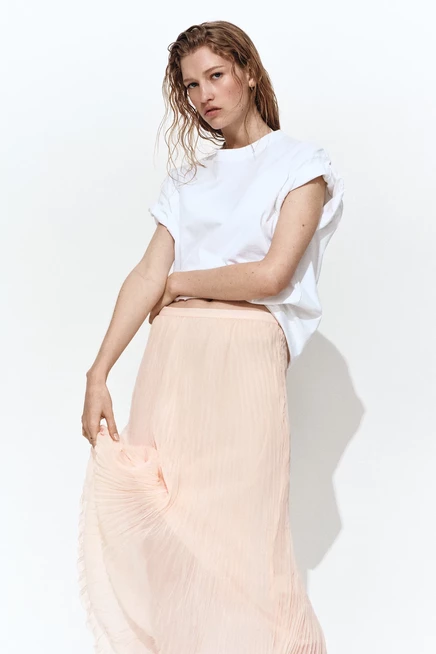 Plissé Handkerchief Skirt light pink
