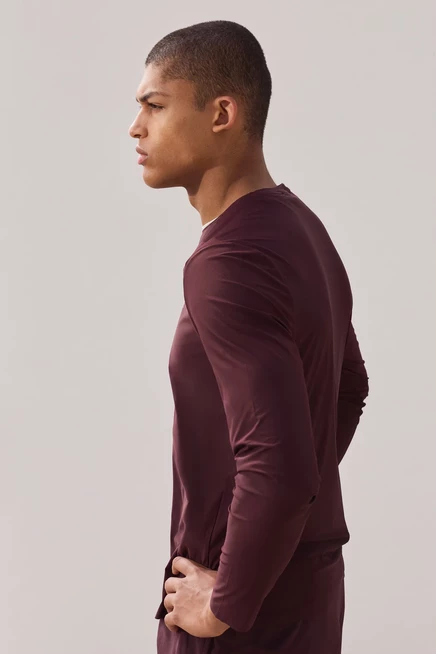 Мужская спортивная футболка H&M с CoolMove, темно-сливовая/желтая