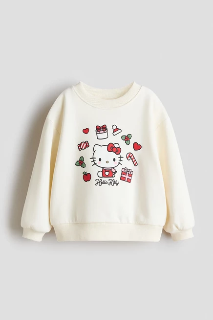 Детский свитшот H&M, кремовый с Hello Kitty