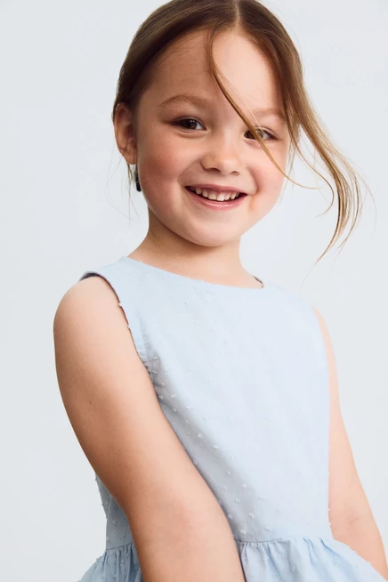 Детский комплект H&M из хлопка: топ и брюки, голубой