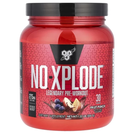 BSN, N.O.-Xplode, Legendary Pre-Workout, со вкусом фруктового пунша, 555 г (1,22 фунта)