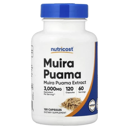 Nutricost, муира пуама, 120 капсул (150 мг в 1 капсуле)