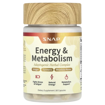 Snap Supplements, Энергия и метаболизм, 60 капсул