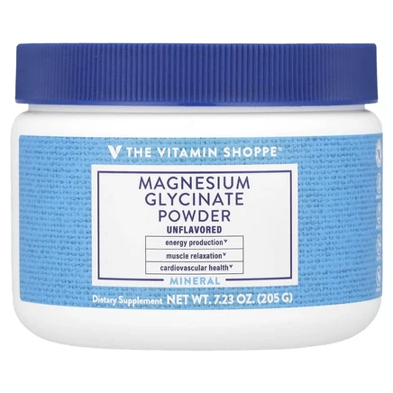The Vitamin Shoppe, Порошок глицината магния, без добавок, 205 г (7,23 унции)