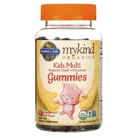 Garden of Life, MyKind Organics, Kids Multi, детские мультивитамины со вкусом органических фруктов, 120 веганских мармеладных мишек