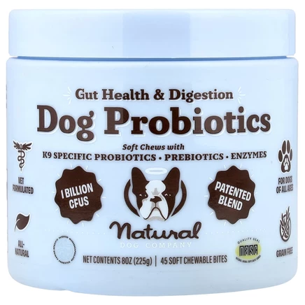 Natural Dog Company, Super-Flora, пробиотик, 90 жевательных кусочков, 270 г (9,5 унции)