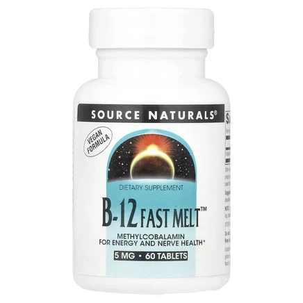 Source Naturals, B-12 Fast Melt, 5 мг, 60 таблеток