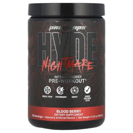 ProSupps, HYDE® Nightmare, интенсивная энергия перед тренировкой, кровавая ягода, 406,8 г (14,35 унции)