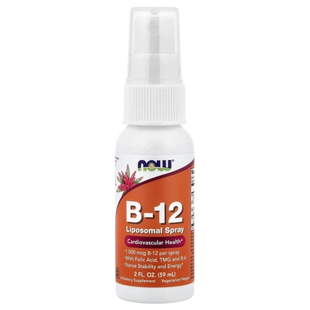 NOW Foods, Липосомальный спрей с витамином B12, 1000 мкг, 59 мл (2 жидк. унции)