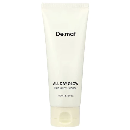 De:maf, All Day Glow, очищающее средство с рисовым желе, 100 мл (3,38 жидк. унции)