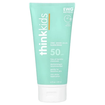 think, Thinkids, солнцезащитное средство с оксидом цинка, SPF 50, 177 мл (6 жидк. Унций)