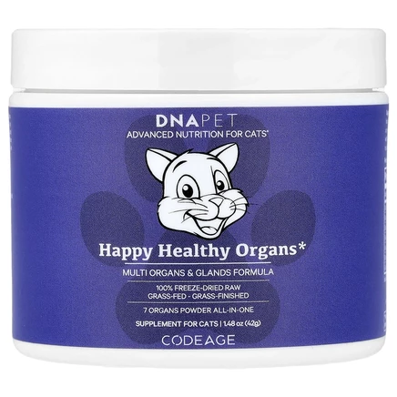 Codeage, DNA Pet, для здоровья органов, формула для нескольких органов и желез, для кошек, 42 г (1,48 унции)