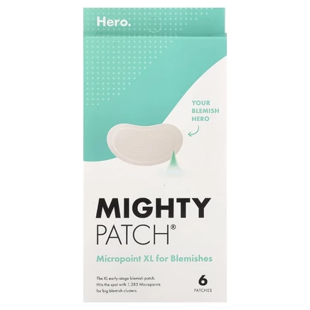 Hero Cosmetics, Mighty Patch, Micropoint XL для устранения высыпаний, 6 патчей