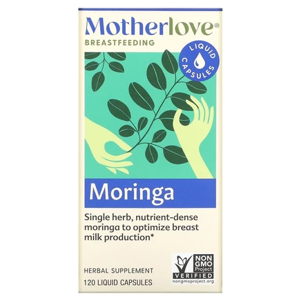 Motherlove, Грудное вскармливание, моринга, 120 жидких капсул