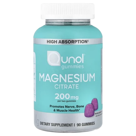 Qunol, Magnesium Gummies, Berry, 100 mg, 90 Gummies