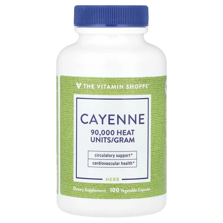 The Vitamin Shoppe, Кайенский перец, 450 мг, 100 растительных капсул