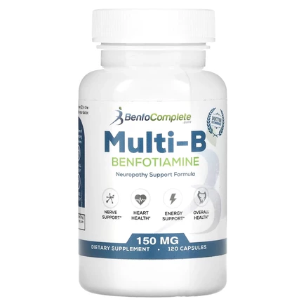 Benfotiamine Inc., Multi-B, добавка с бенфотиамином для поддержки при заболеваниях нервной системы, 150 мг, 120 капсул
