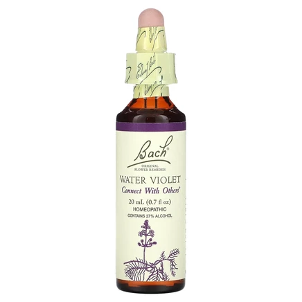 Bach, Original Flower Remedies, фиолетовая вода, 20 мл (0,7 жидк. Унции)
