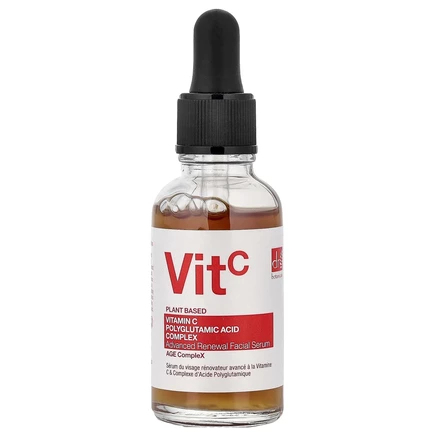 Dr. Botanicals, Комплекс с витамином C и полиглутаминовой кислотой, обновляющая сыворотка для лица, 30 мл (1,01 жидк. Унции)