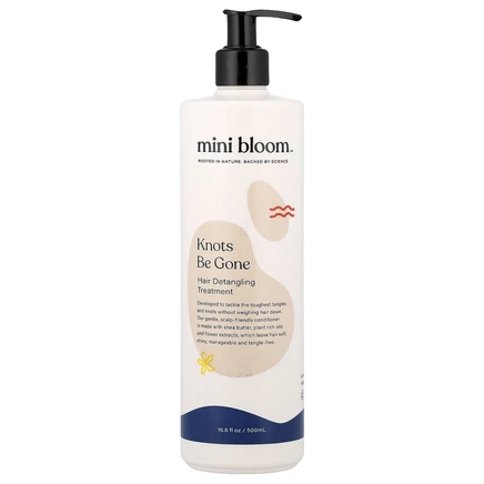Mini Bloom, Knots Be Gone, средство для распутывания волос, 500 мл (16,6 жидк. унции)