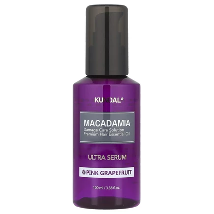 Kundal, Сыворотка для волос Macadamia Ultra, розовый грейпфрут, 100 мл (3,38 жидк. Унции)
