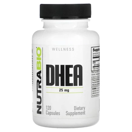 NutraBio, ДГЭА, 25 мг, 120 капсул
